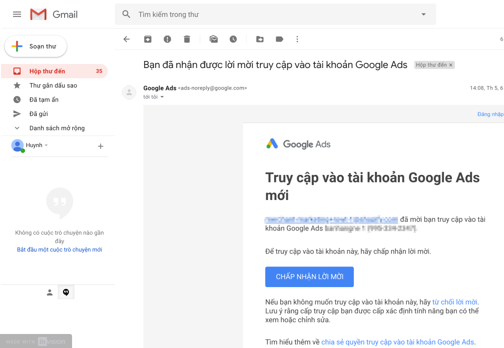 thanh toán google ads bằng momo