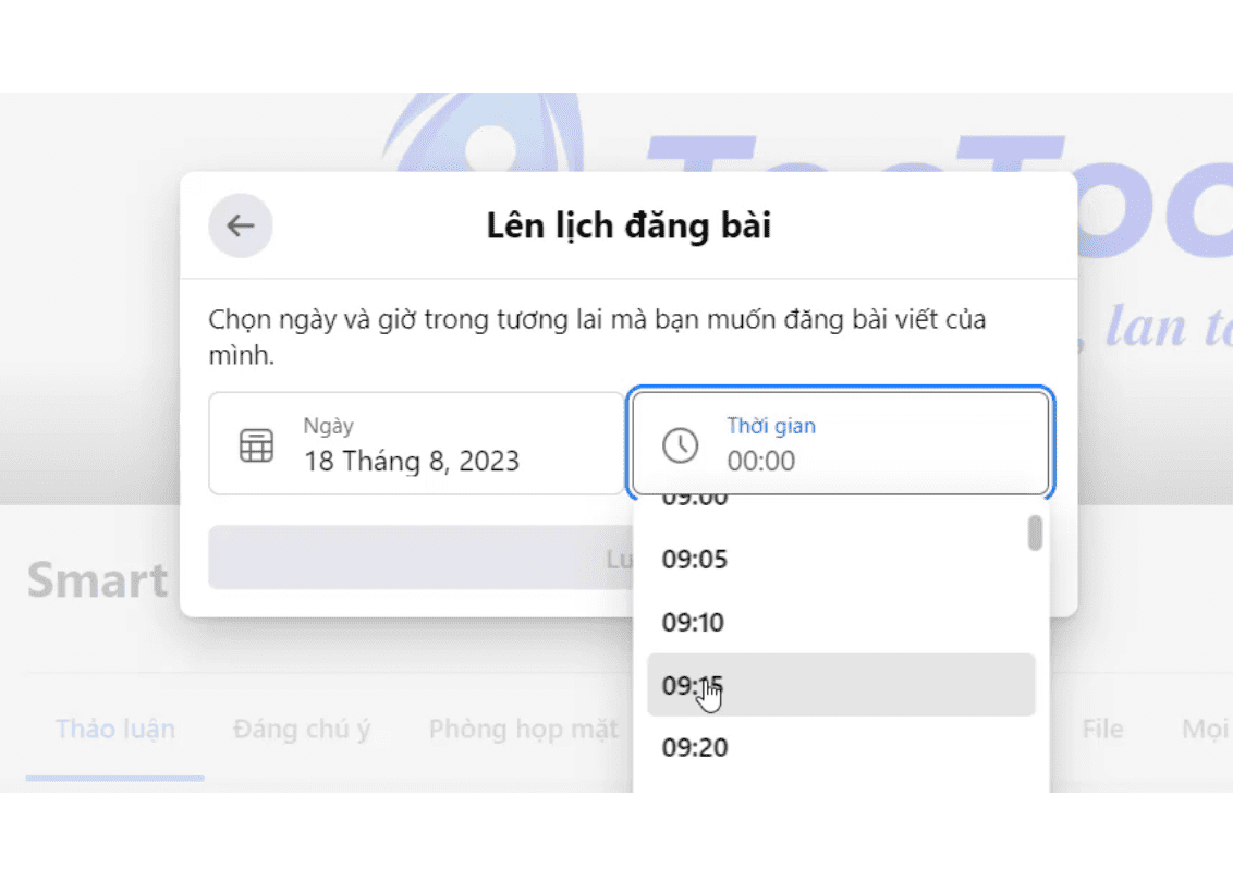 cách hẹn giờ đăng bài trên facebook