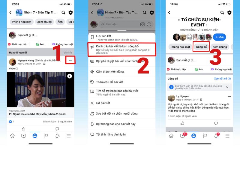 cách ghim bài viết trên facebook